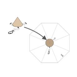 DoD Tongari Hat - One Pole Tent Cap -Outdoor Gear TG1 768 BK 3