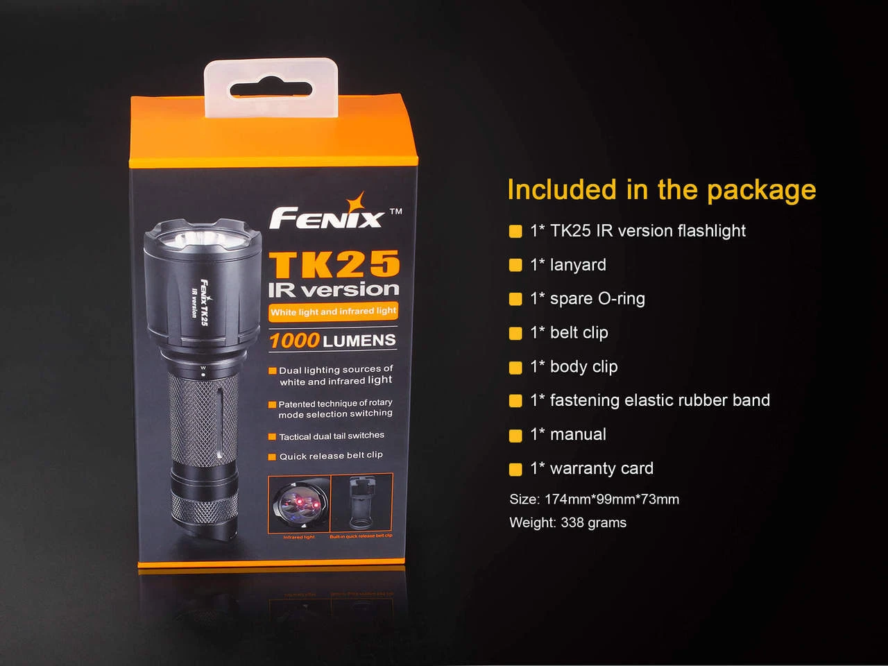 Fenix TK25 LED Flashlight IR Version BLACK 3 Fenix TK25 LED Flashlight IR Version BLACK - Image 3