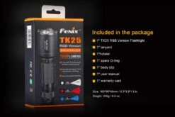 Fenix TK25 LED Flashlight RB Version Black -Outdoor Gear TK25RB Hunting Flashlight Included