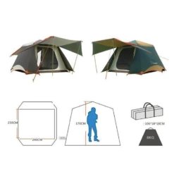 Vidalido Large Instant Cabin Tent Plus - White Coffee -Outdoor Gear TT 091 4