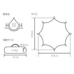 DoD Okura Tarp - Black -Outdoor Gear TT8 583 BK 24