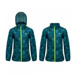 Mac In A Sac Edition - Unisex Waterproof Packable Camo Jacket Windbreaker -Outdoor Gear Teal Camo 2