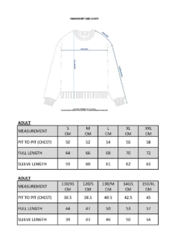 KZM Proud Owner Sweater-ADULTS -Outdoor Gear sizechart