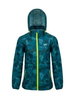 Mac In A Sac Edition - Unisex Waterproof Packable Camo Jacket Windbreaker -Outdoor Gear teal1