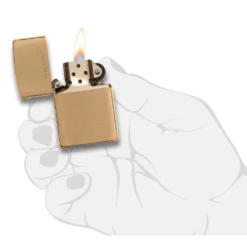 Zippo 204 Brushed Solid Brass - Refillable Windproof Lighter -Outdoor Gear zippo 204 5