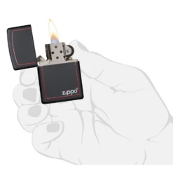 Zippo 218ZB Classic Black And Red Zippo - Refillable Windproof Lighter -Outdoor Gear zippo 218zb 3