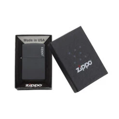 Zippo 218ZL Black Matte With Zippo Logo - Refillable Windproof Lighter -Outdoor Gear zippo 218zl 4