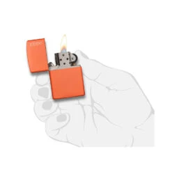 Zippo 231ZL Orange Matte With Zippo Logo - Windproof Lighter -Outdoor Gear zippo 231ZL 5