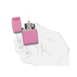 Zippo 238ZL Pink Matte With Zippo Logo - Refillable Windproof Lighter -Outdoor Gear zippo 238zl 4