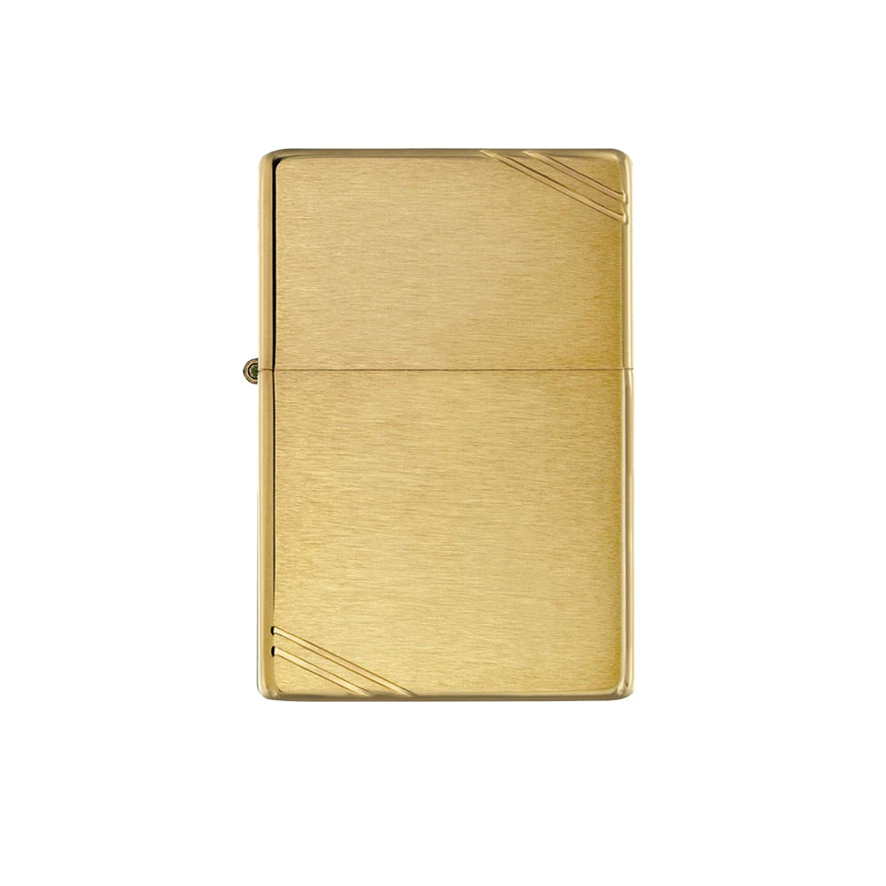 Zippo 240 Brushed Brass Vintage With Slashes 1 Zippo 240 Brushed Brass Vintage With Slashes