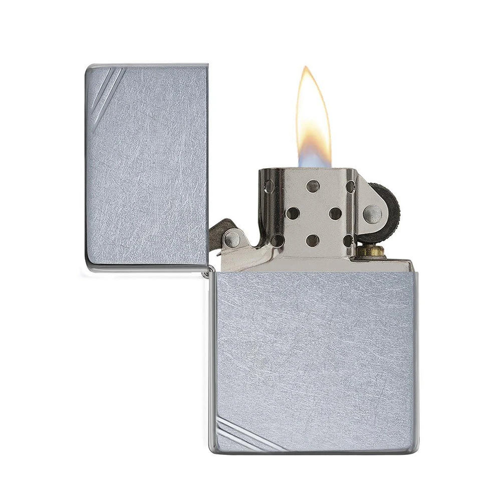 Zippo 267 Street Chrome™ Vintage With Slashes - Refillable Windproof Lighter 3 Zippo 267 Street Chrome™ Vintage With Slashes - Refillable Windproof Lighter - Image 3