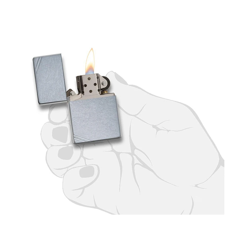 Zippo 267 Street Chrome™ Vintage With Slashes - Refillable Windproof Lighter 5 Zippo 267 Street Chrome™ Vintage With Slashes - Refillable Windproof Lighter - Image 5